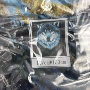 Sleepwish Blue Wolf Fleece Throw Blanket Winter Wolves 60"X 50